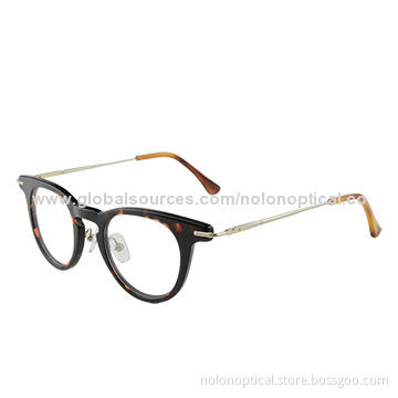 Shiny, Black, Round, Eyeglasses Frame with Asiatic Appearance